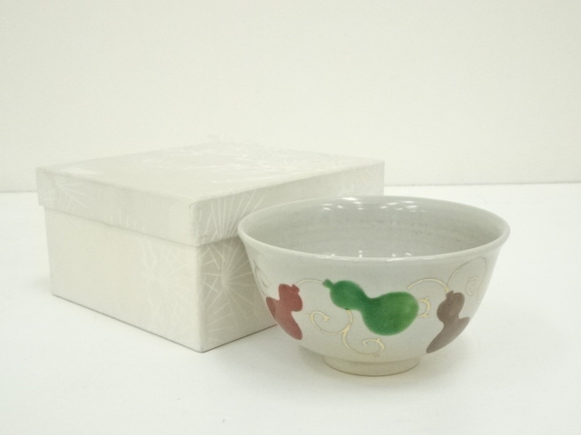 道具 ] - 道具 京焼 森岡嘉祥造 金彩色絵六瓢唐草茶碗（箱付） | 宗